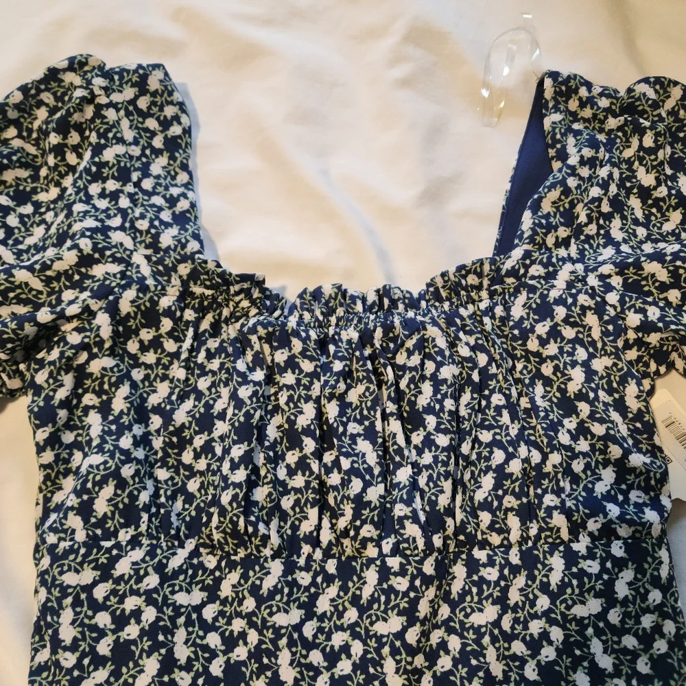 Altar'd State Navy & WhiteFloral Print Women's Dress - Medium NWT - Picture 5 of 10